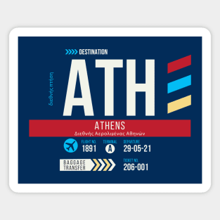 Athens (ATH) Airport Code Baggage Tag Magnet